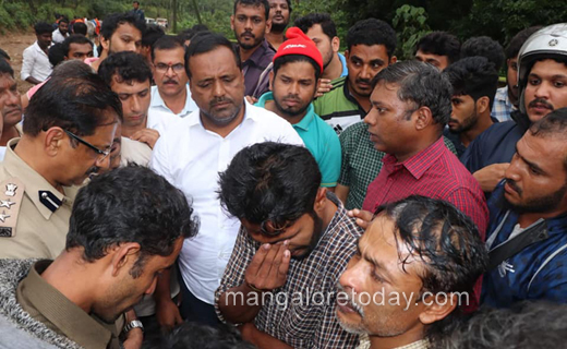Khader, Nalin visit affected areas